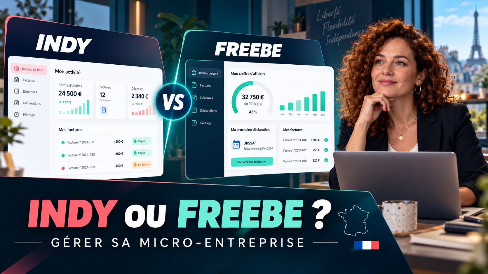 Comparatif Indy et Freebe pour la gestion d’une micro-entreprise