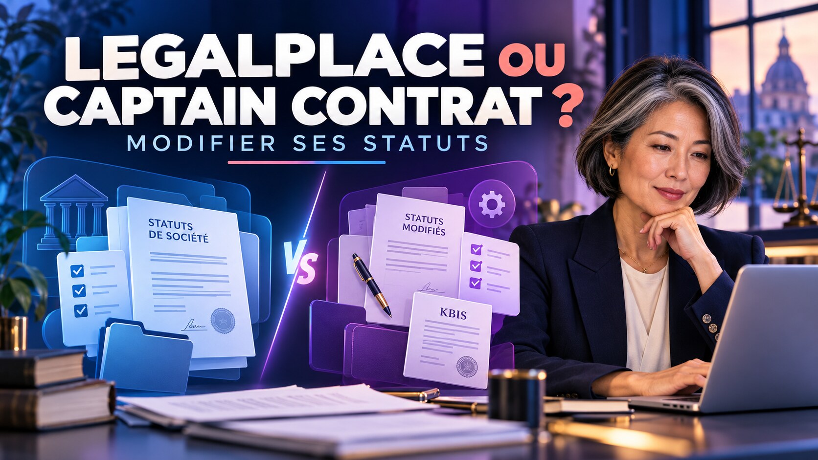 Comparatif LegalPlace et Captain Contrat pour modifier les statuts d’une société