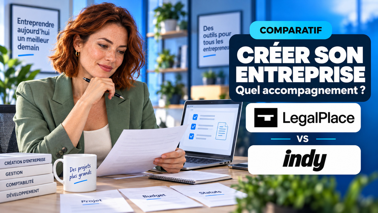 LegalPlace et Indy : comparer l’accompagnement pour créer son entreprise