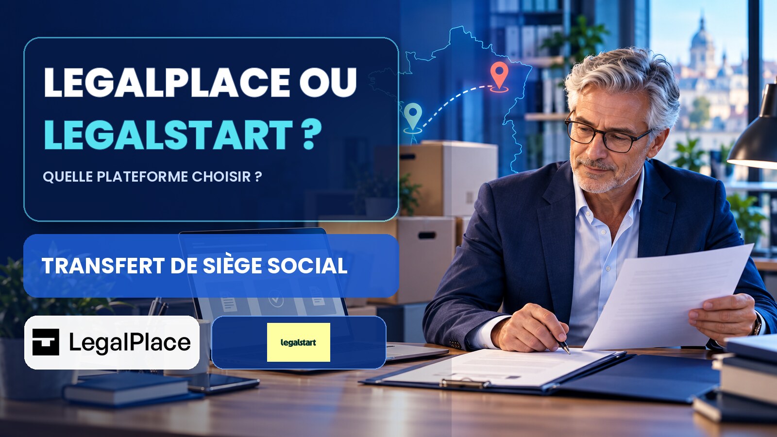 Comparatif LegalPlace et Legalstart pour un transfert de siège social