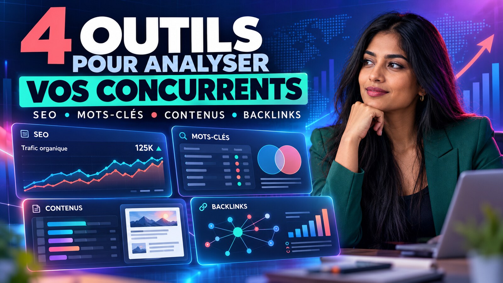 Comparatif de quatre outils pour analyser ses concurrents SEO
