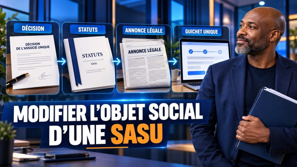 Dirigeant devant les quatre étapes pour modifier l’objet social d’une SASU