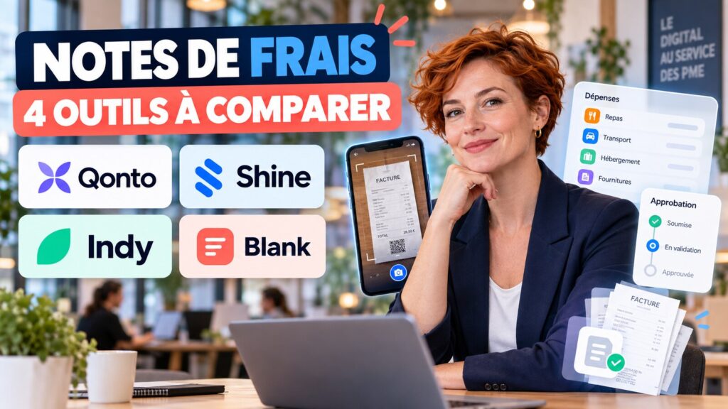 Comparatif de quatre outils de notes de frais : Qonto, Shine, Indy et Blank