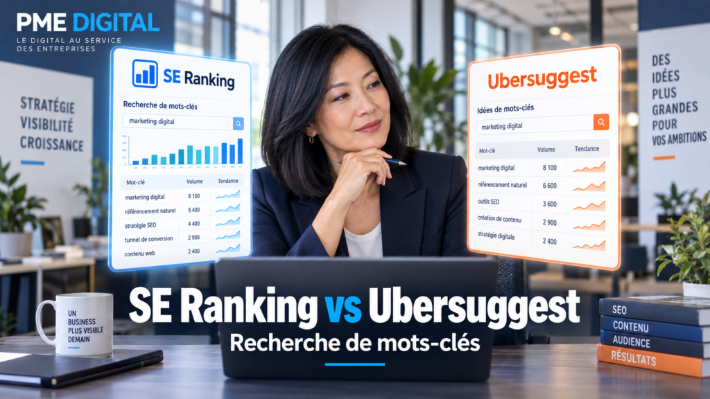 Comparatif SE Ranking et Ubersuggest pour la recherche de mots-clés