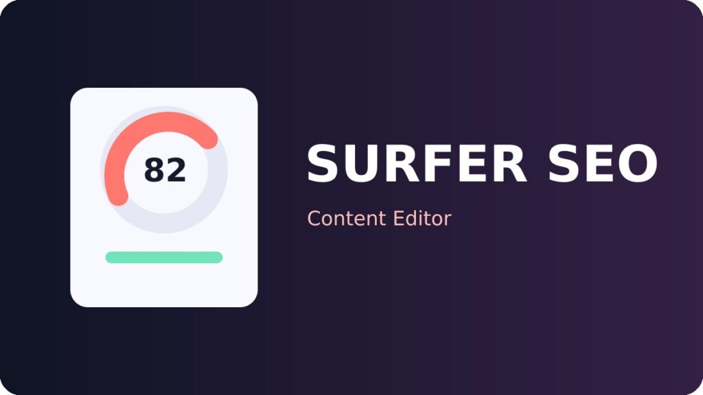 Carte éditoriale Surfer SEO Content Editor
