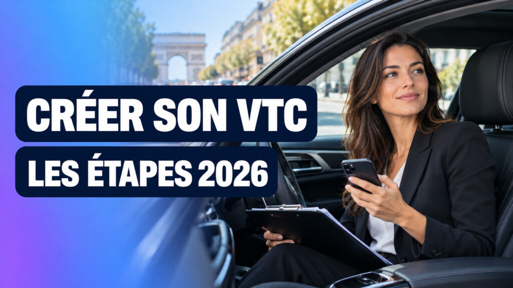 Chauffeuse VTC préparant les démarches de création d’entreprise
