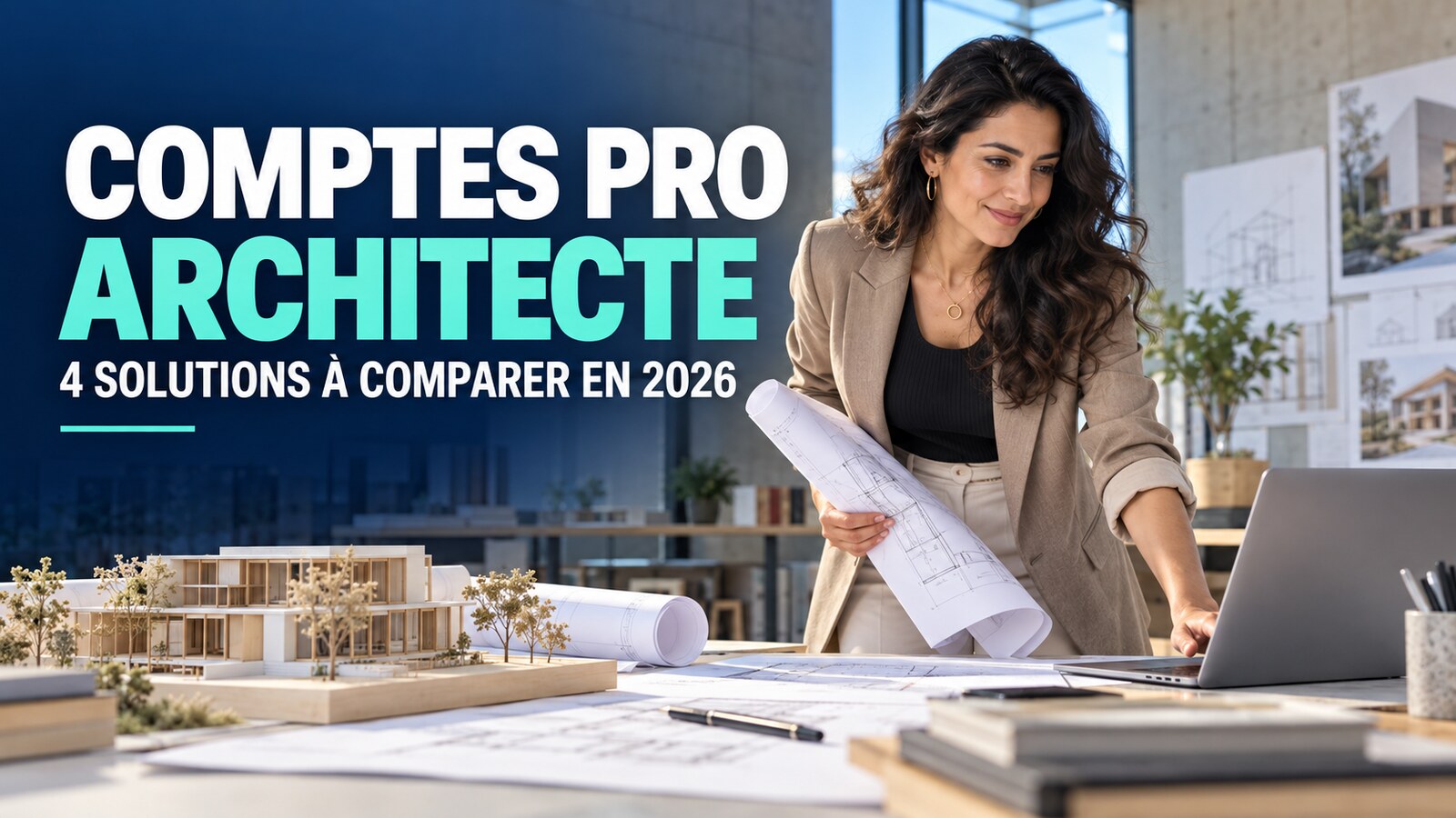 Architecte comparant quatre comptes professionnels en 2026