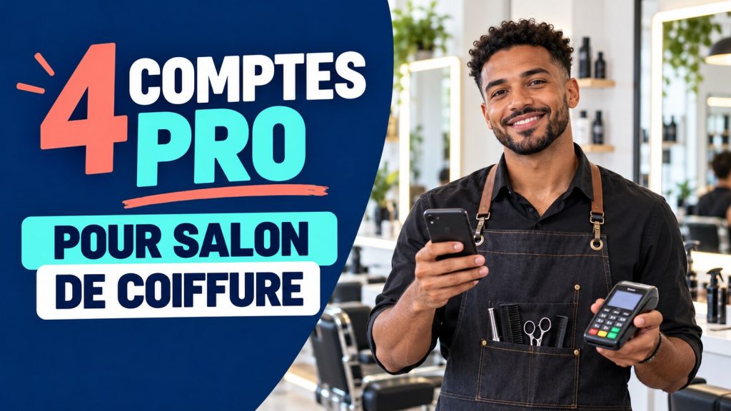 Coiffeur comparant quatre comptes professionnels pour salon de coiffure