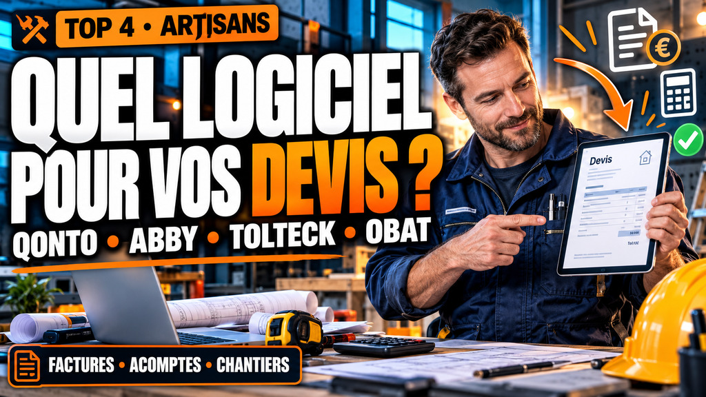 Comparatif Qonto, Abby, Tolteck et Obat pour la facturation des artisans