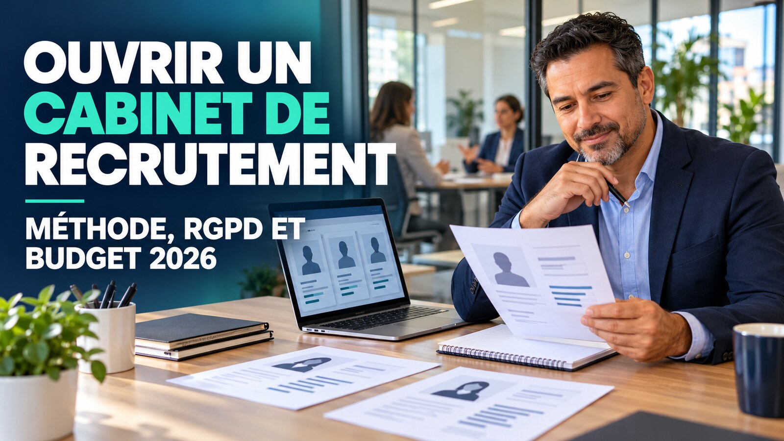 Recruteur préparant l’ouverture d’un cabinet de recrutement en 2026