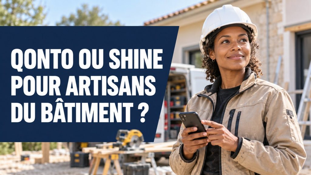 Artisane du bâtiment comparant Qonto et Shine